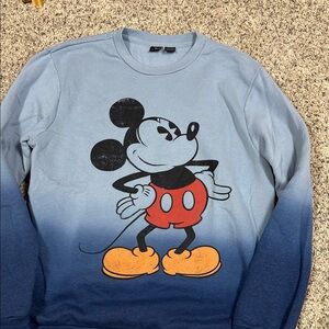 Disney Mickey Mouse Ombre Blue Sweater